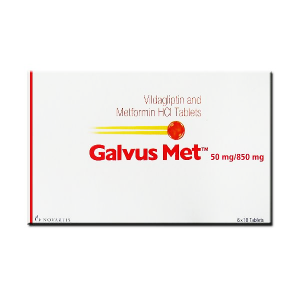 GALVUS MET 50 / 850 MG ( VILDAGLIPTIN + METFORMIN ) 30 FILM-COATED TABLETS